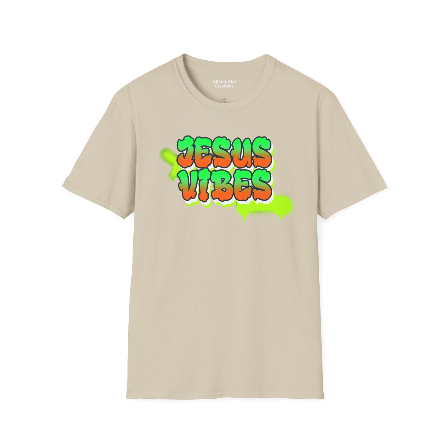 Jesus Vibes Unisex Softstyle T-Shirt, Inspirational Tee, Casual Wear, Faith-Based Apparel, Christian Gift, Streetwear