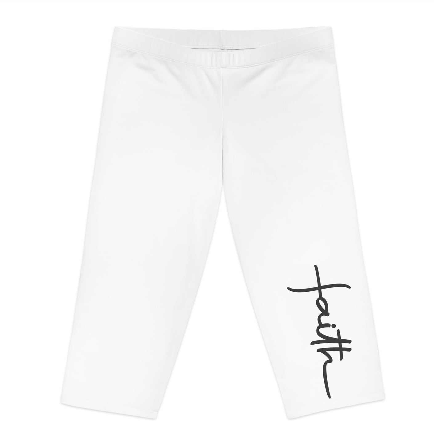 Inspirational Faith Women's Capri Leggings for Comfort and Style