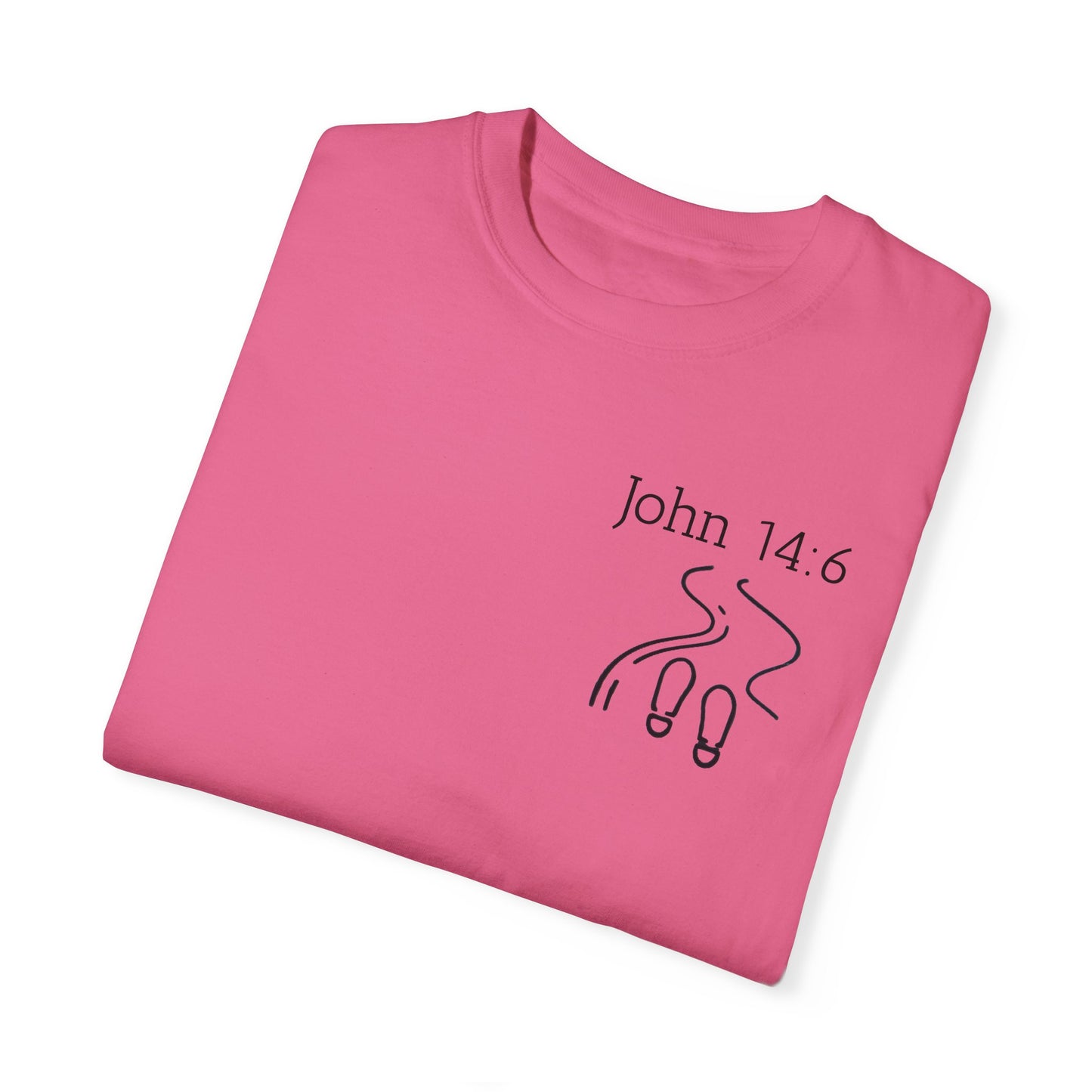 Walking with Jesus Unisex Garment-Dyed T-Shirt - Faith-Inspired Apparel for Every Day