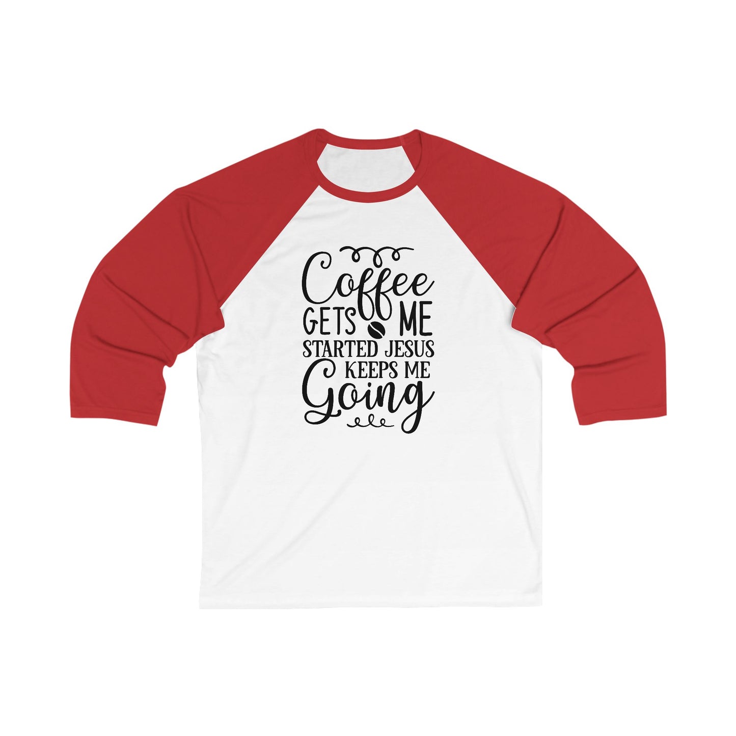Unisex Baseball Tee - Coffee & Jesus Motivational Shirt, Faith-Based Gift, Ideal for Church, Casual Wear, Christian Apparel