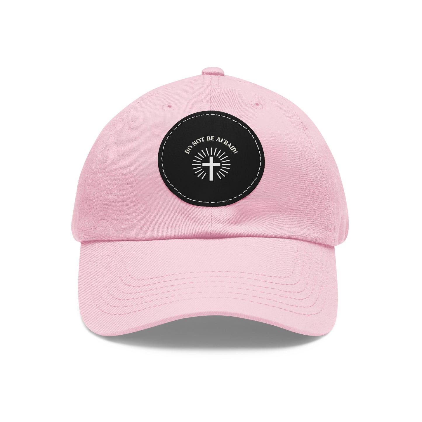 Dad Hat with Leather Patch (Round)