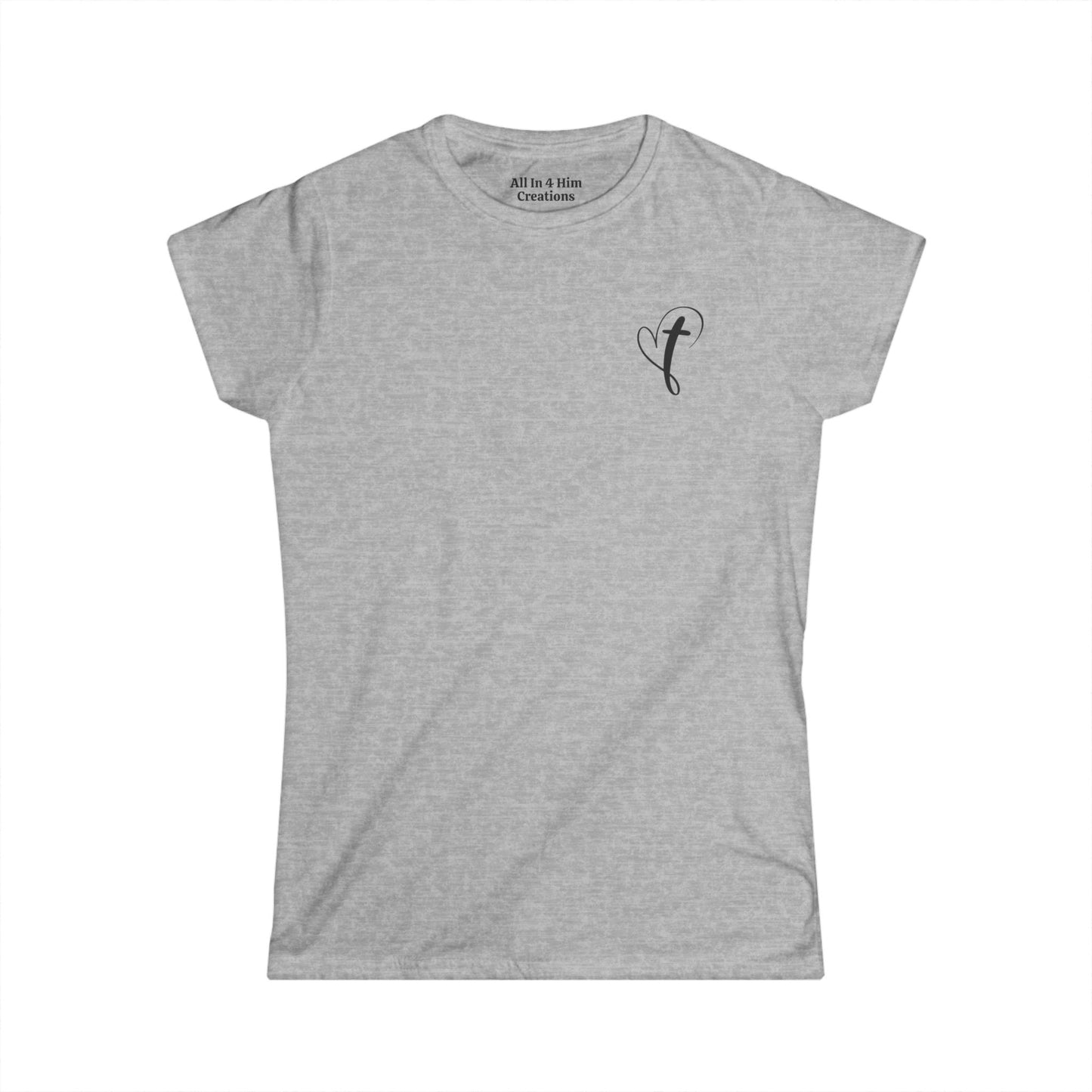 Inspirational Women's Softstyle Tee - "Not Perfect Just Forgiven"