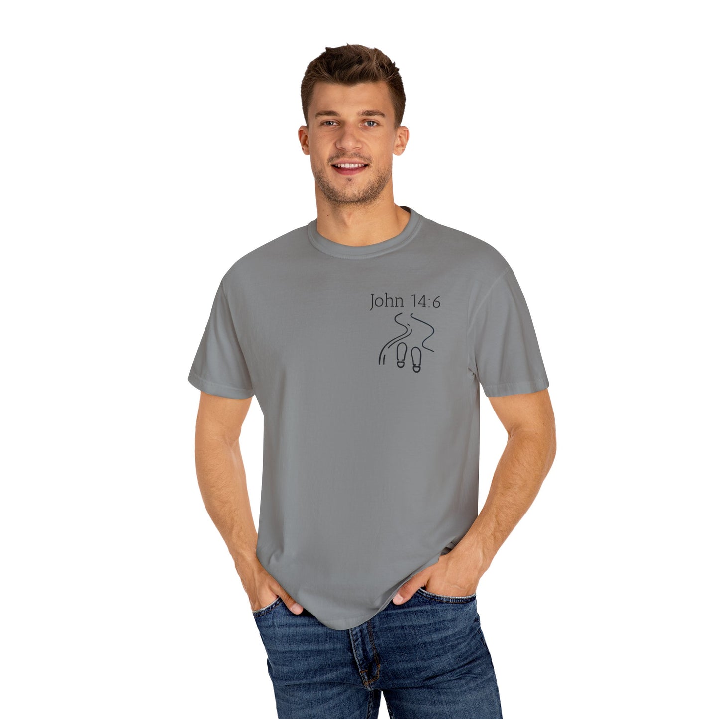 Walking with Jesus Unisex Garment-Dyed T-Shirt - Faith-Inspired Apparel for Every Day