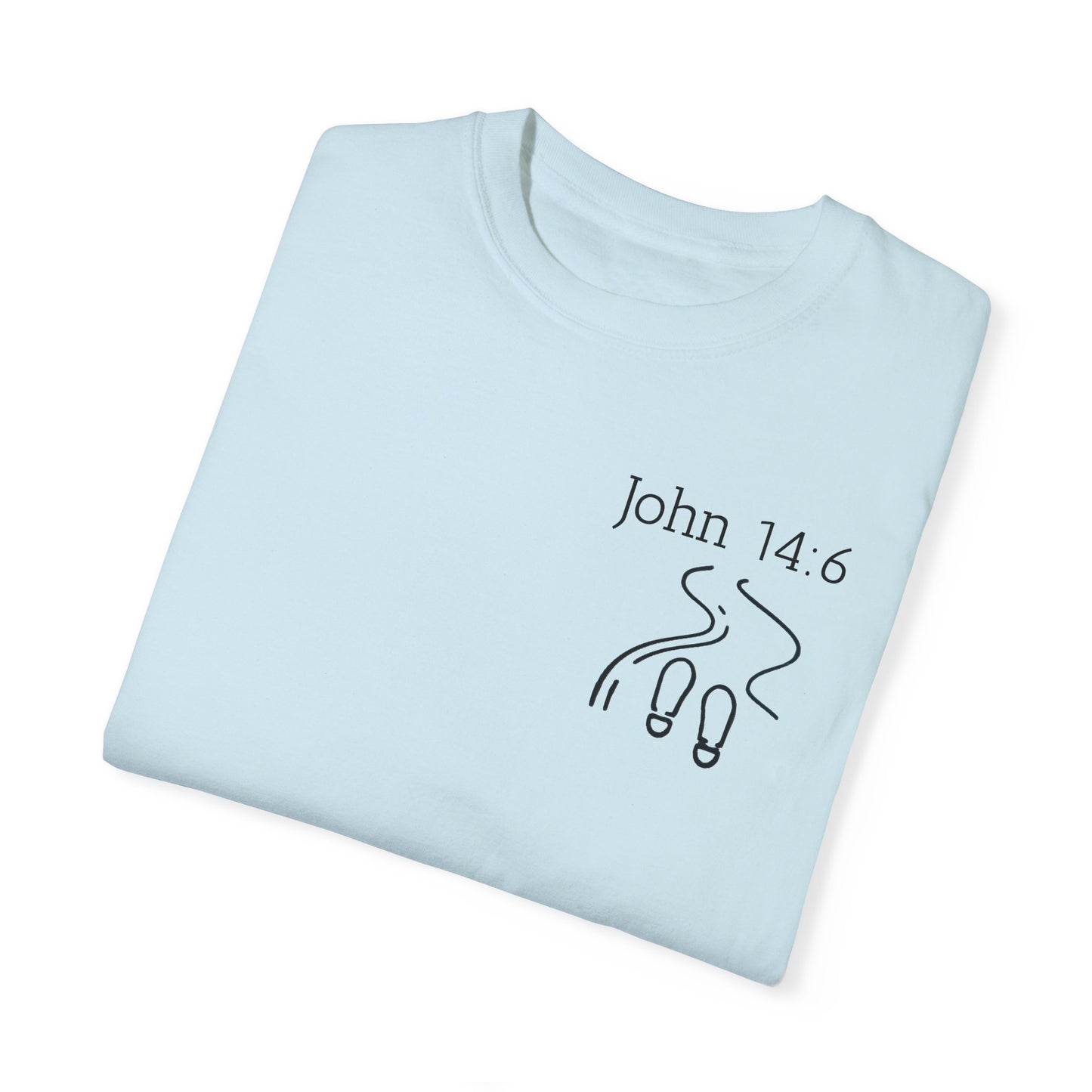 Walking with Jesus Unisex Garment-Dyed T-Shirt - Faith-Inspired Apparel for Every Day