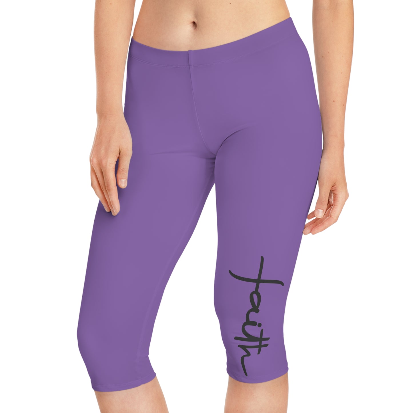 Copy of Inspirational Faith Women's Capri Leggings for Comfort and Style