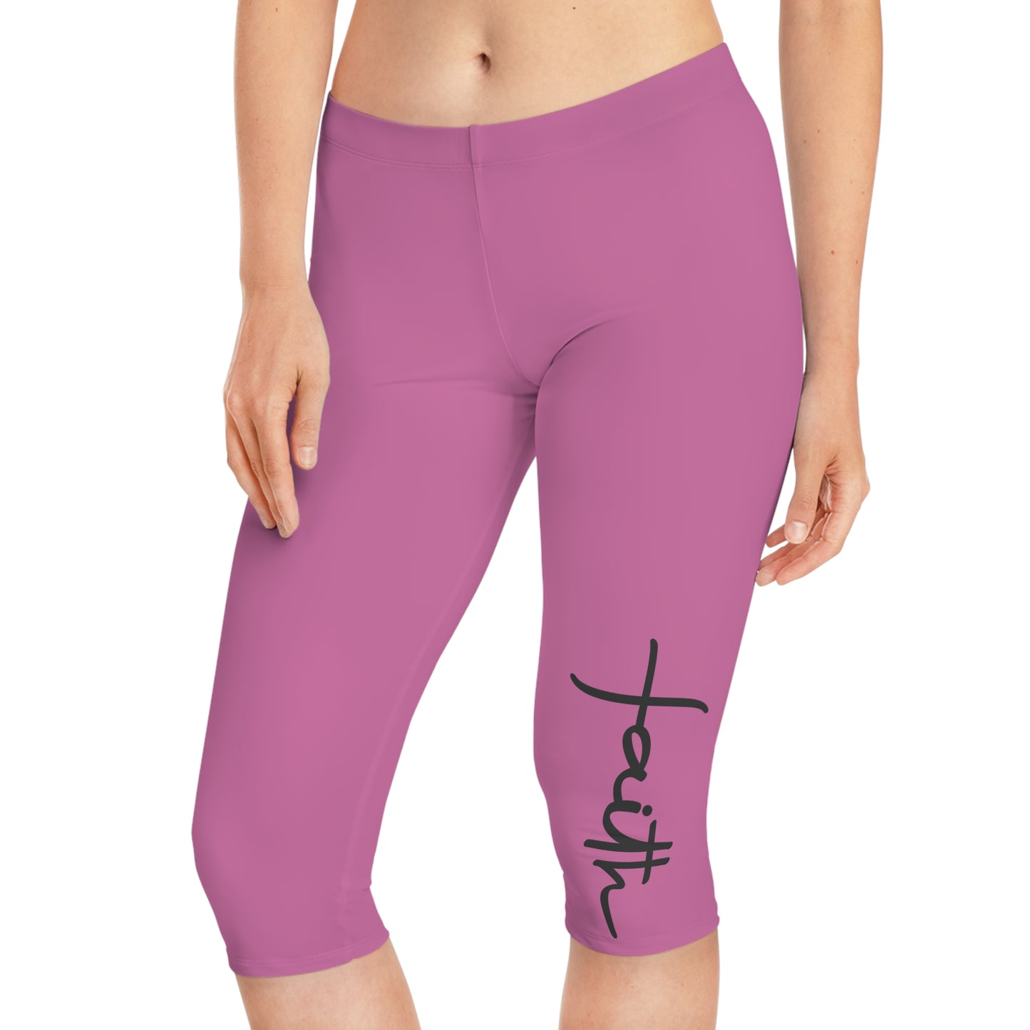 Copy of Inspirational Faith Women's Capri Leggings for Comfort and Style