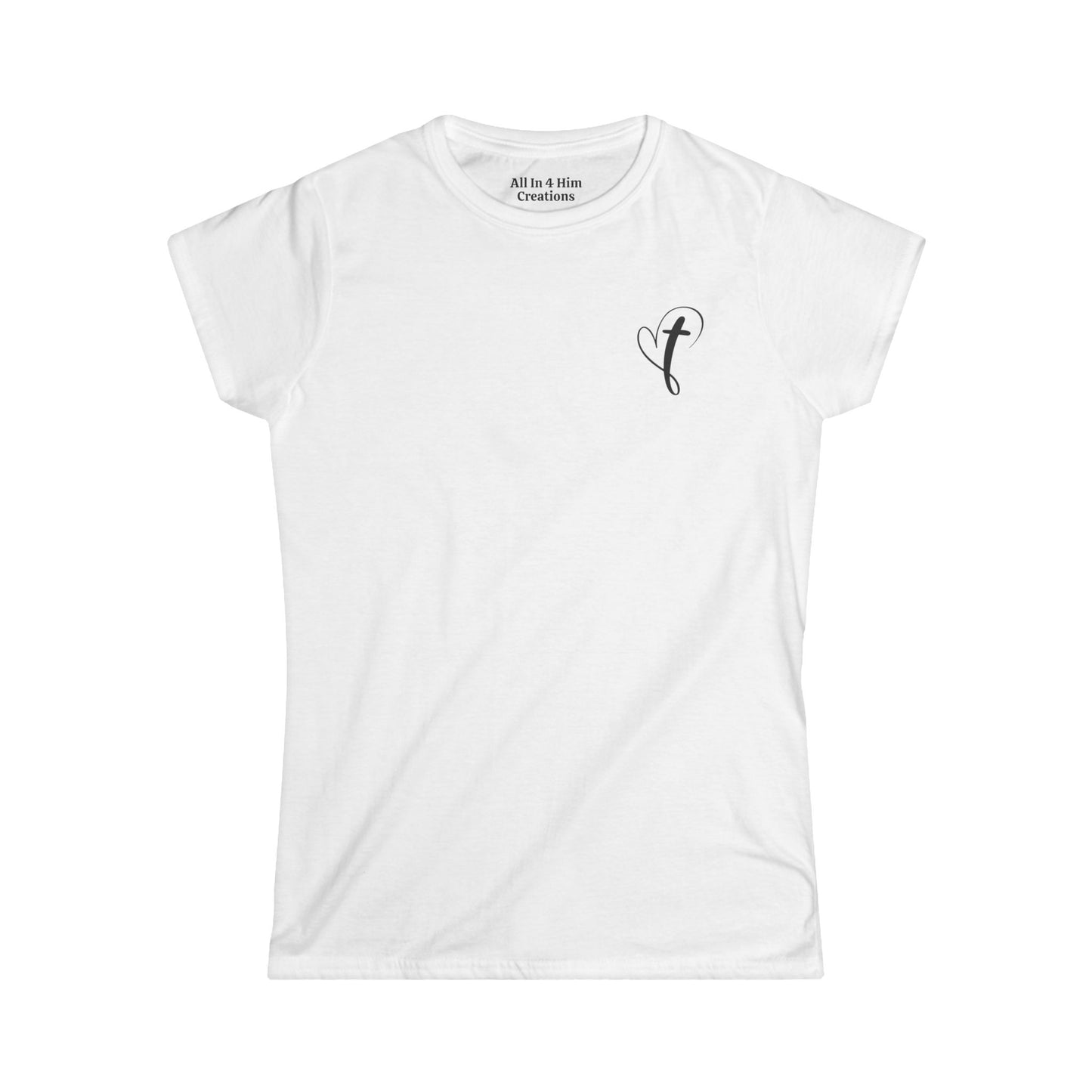 Inspirational Women's Softstyle Tee - "Not Perfect Just Forgiven"