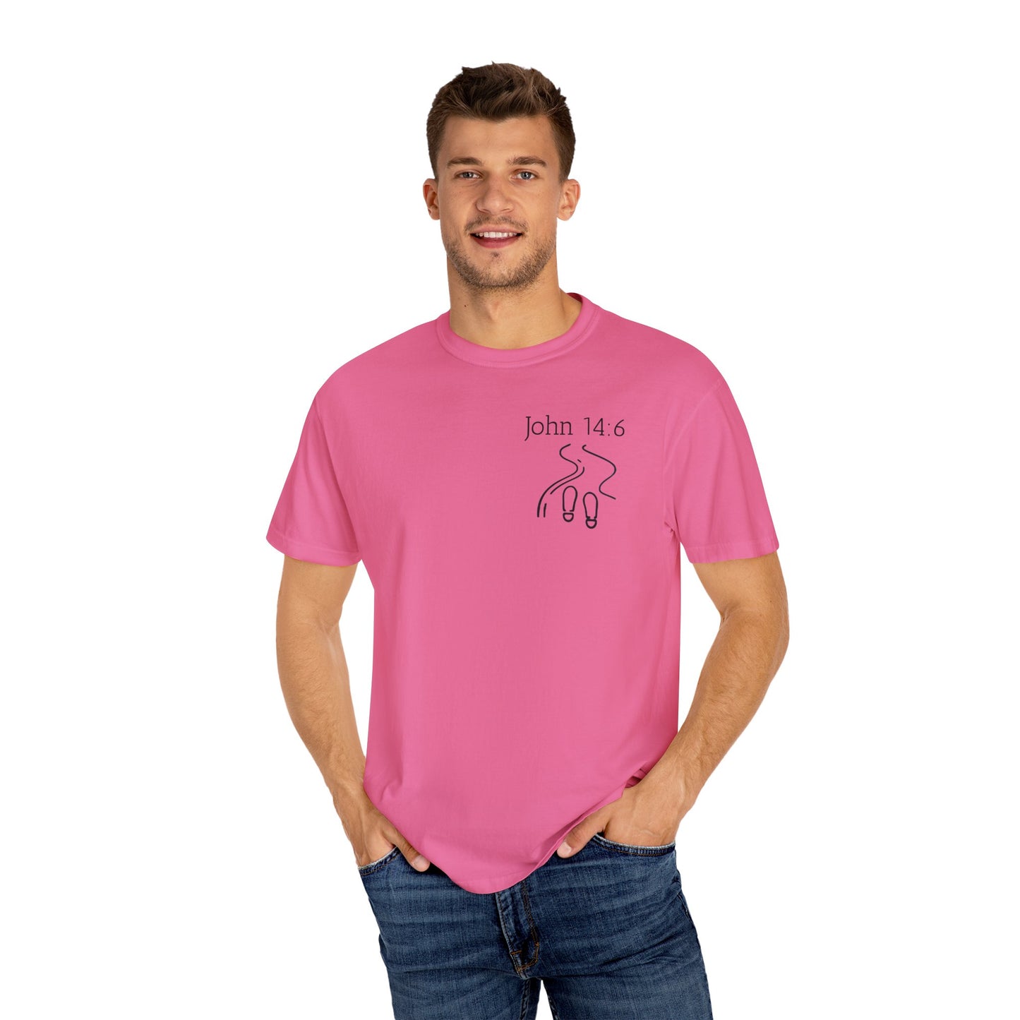 Walking with Jesus Unisex Garment-Dyed T-Shirt - Faith-Inspired Apparel for Every Day