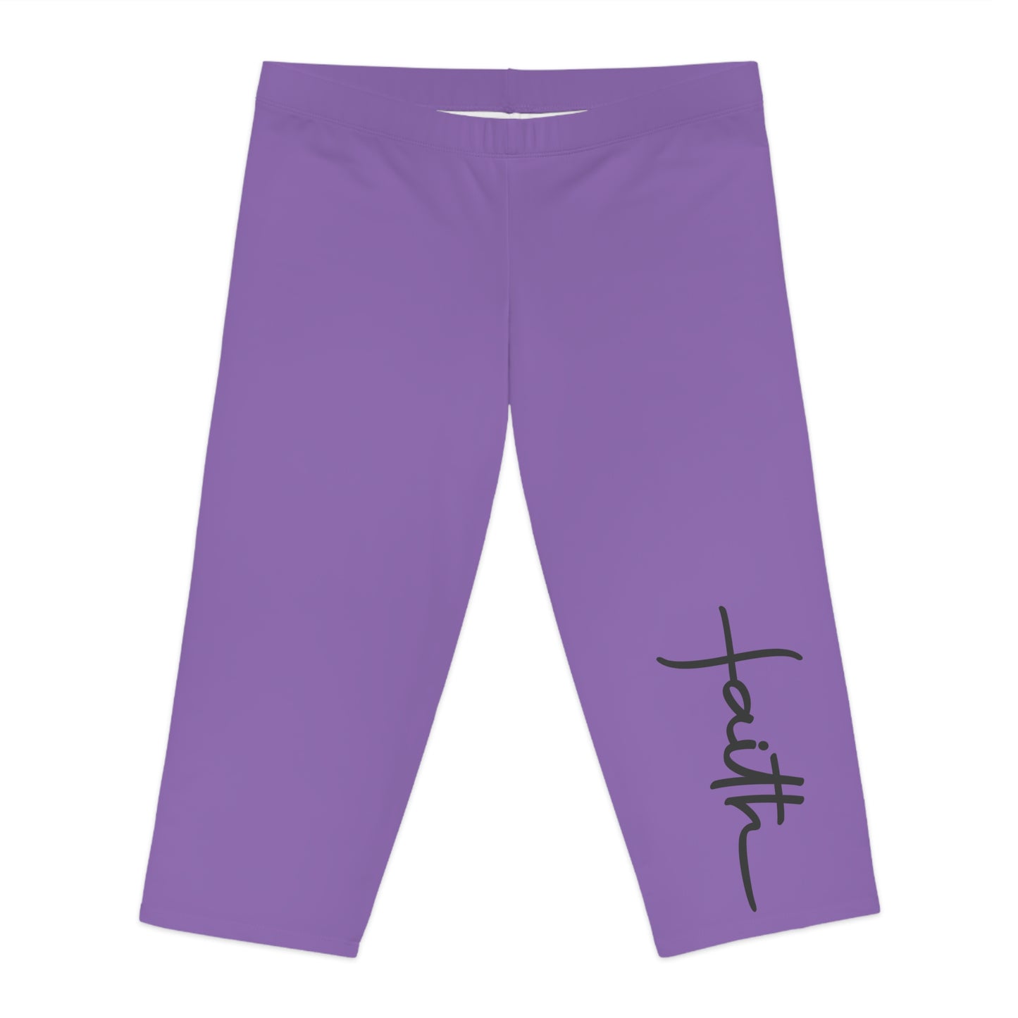Copy of Inspirational Faith Women's Capri Leggings for Comfort and Style
