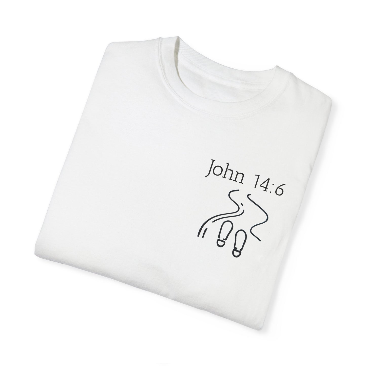Walking with Jesus Unisex Garment-Dyed T-Shirt - Faith-Inspired Apparel for Every Day