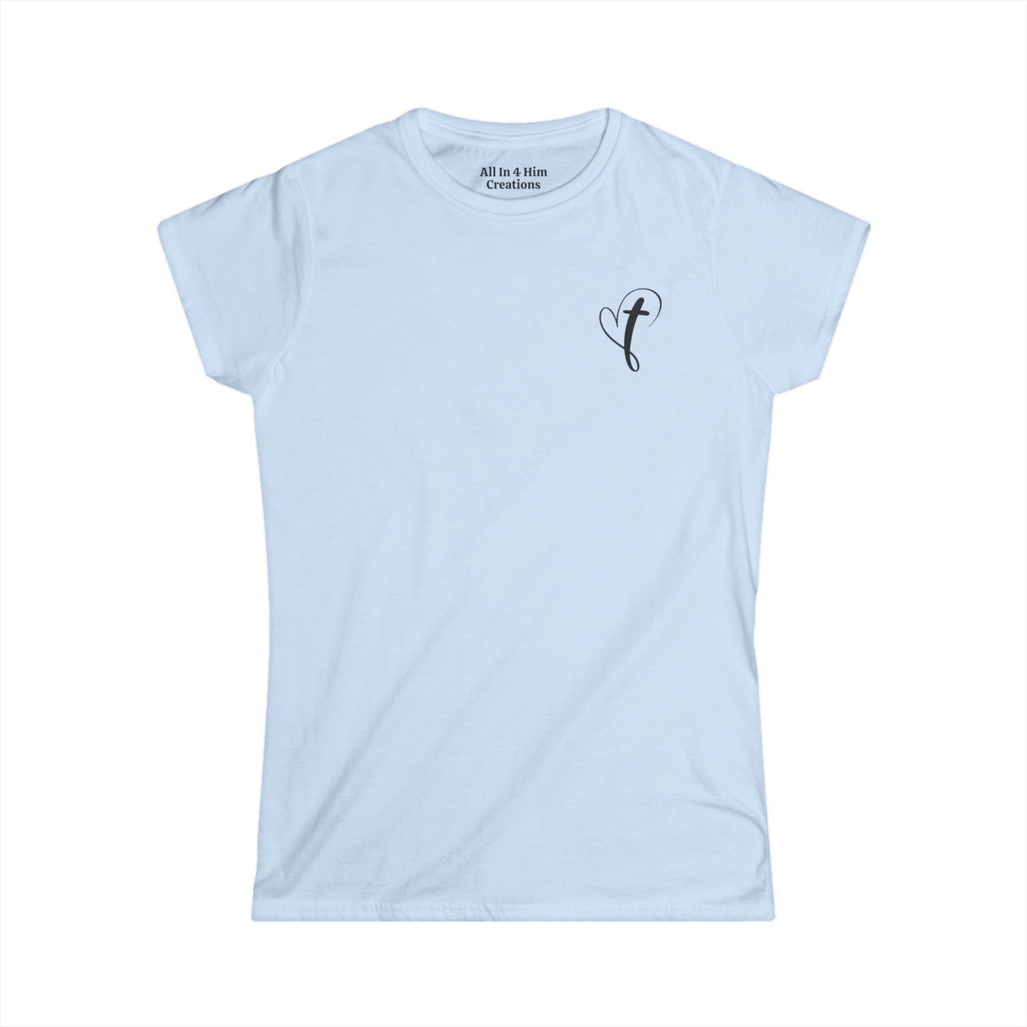 Inspirational Women's Softstyle Tee - "Not Perfect Just Forgiven"