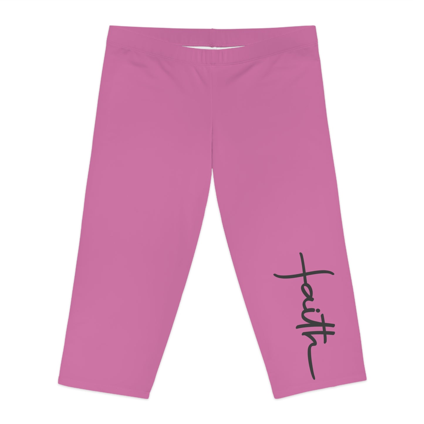 Copy of Inspirational Faith Women's Capri Leggings for Comfort and Style
