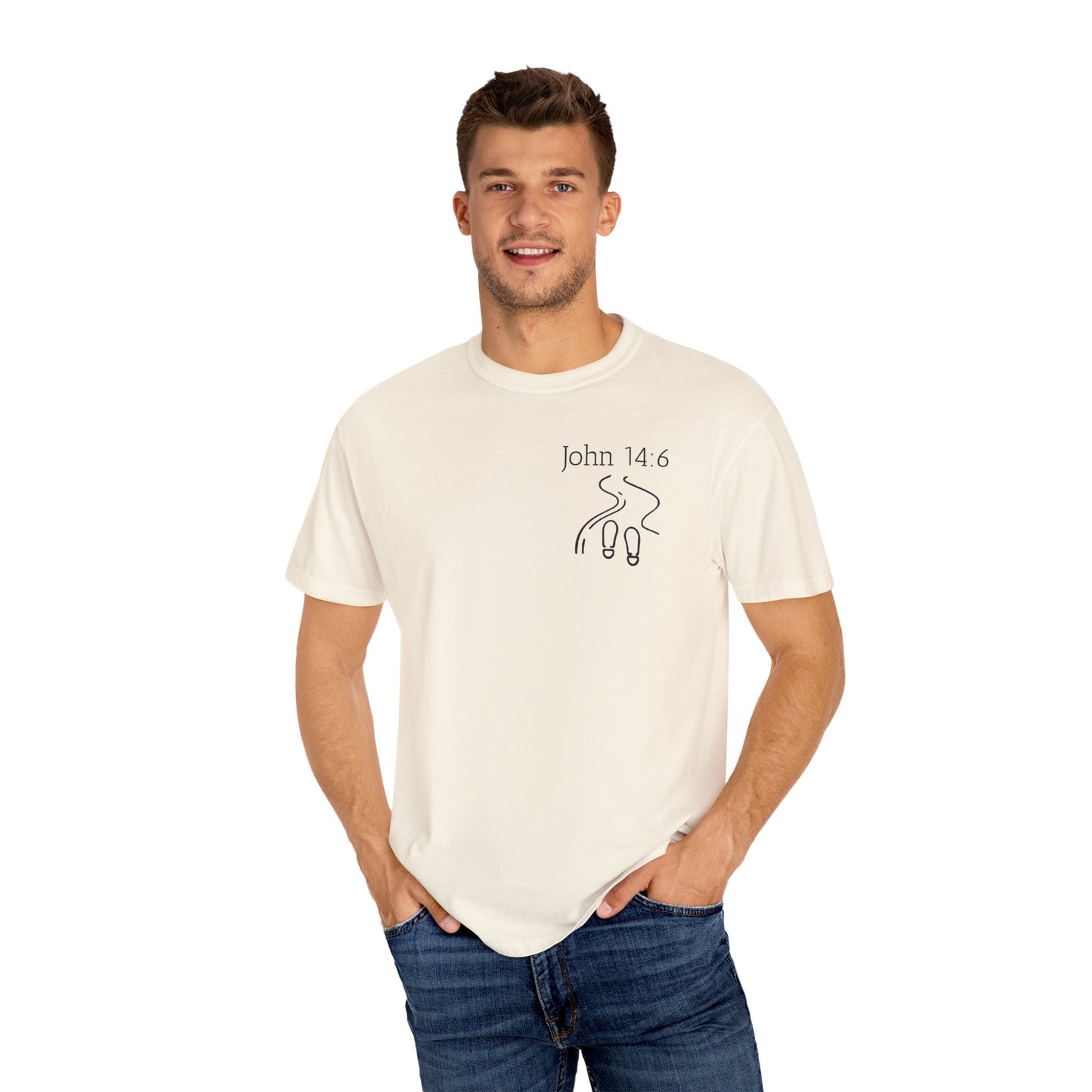 Walking with Jesus Unisex Garment-Dyed T-Shirt - Faith-Inspired Apparel for Every Day