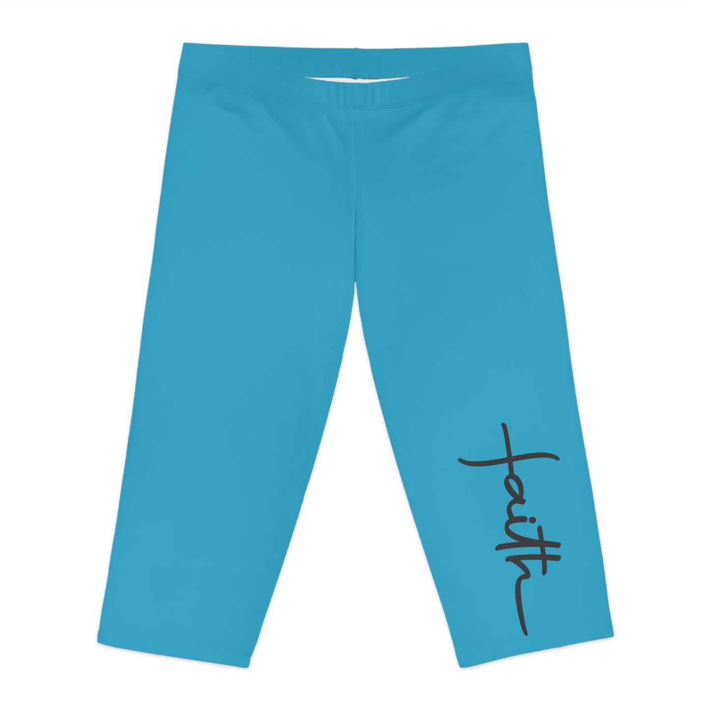 Copy of Inspirational Faith Women's Capri Leggings for Comfort and Style
