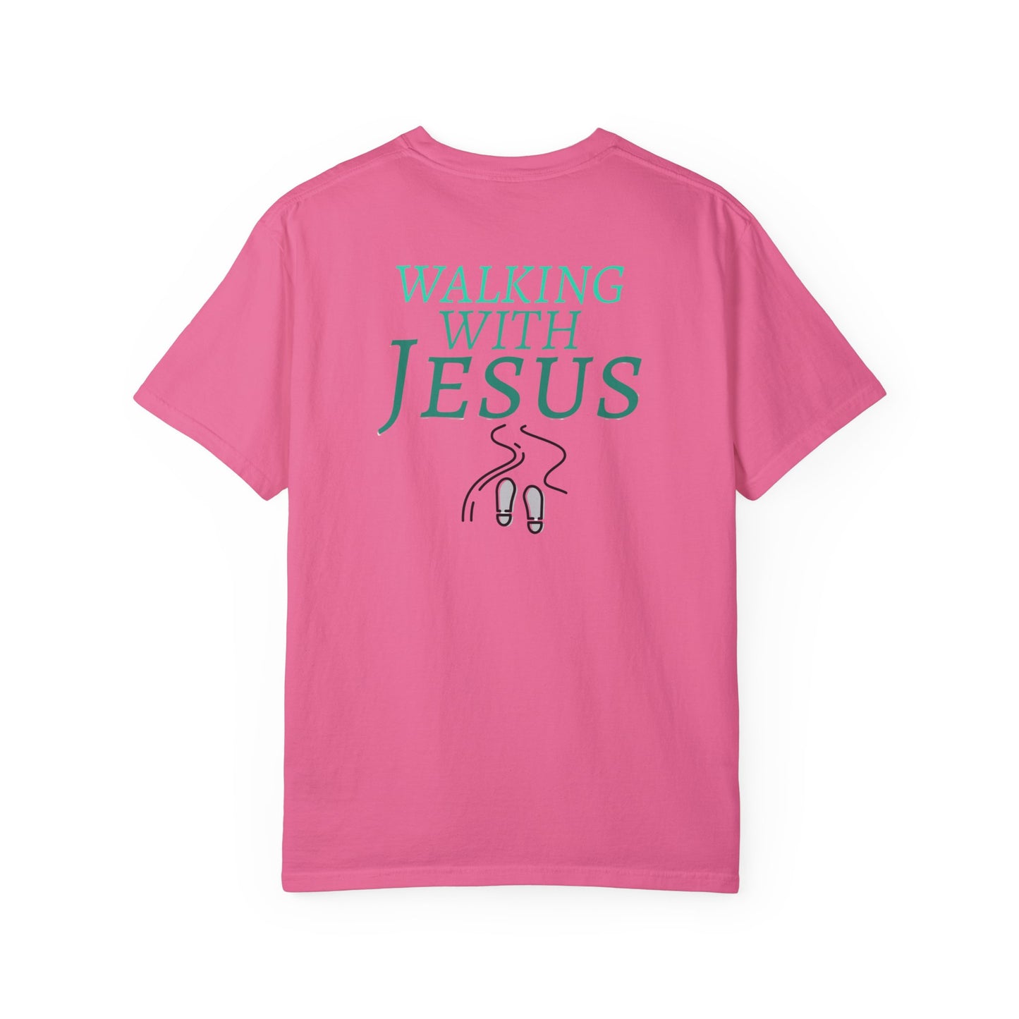 Walking with Jesus Unisex Garment-Dyed T-Shirt - Faith-Inspired Apparel for Every Day