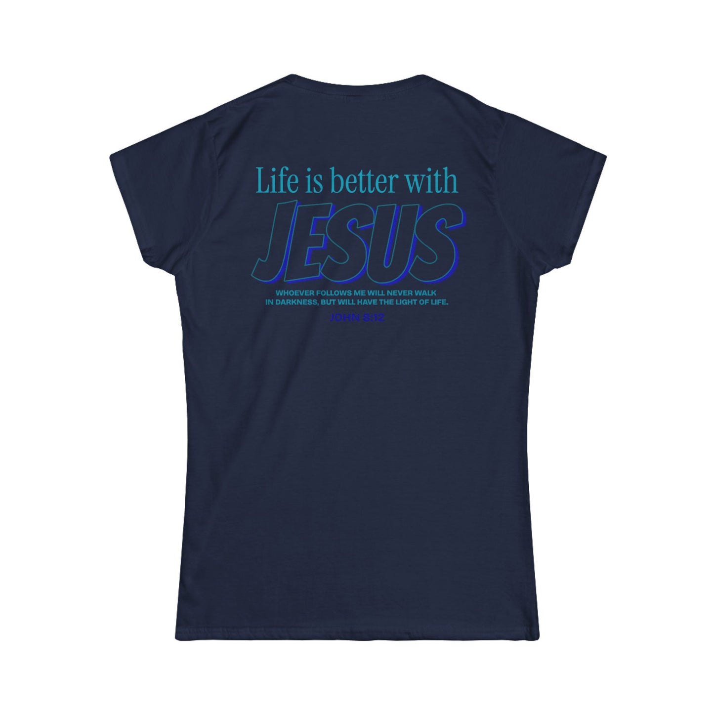 Women's Faith-Inspired Relaxed Tee, Life Is Better with Jesus Shirt, Inspirational Women's Top, Christian Gift T-shirt, Everyday Wear
