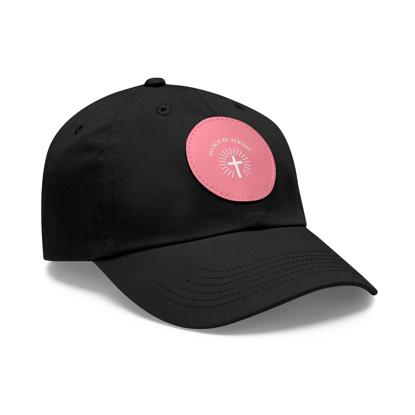 Dad Hat with Leather Patch (Round)