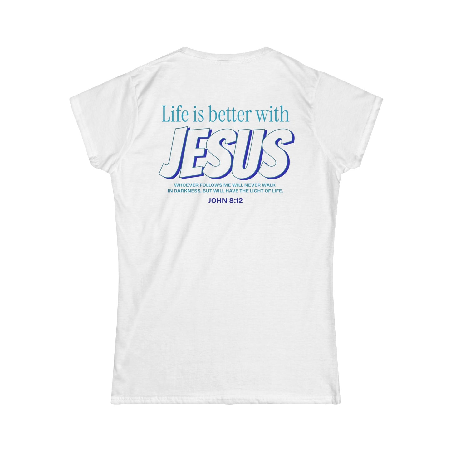 Women's Faith-Inspired Relaxed Tee, Life Is Better with Jesus Shirt, Inspirational Women's Top, Christian Gift T-shirt, Everyday Wear